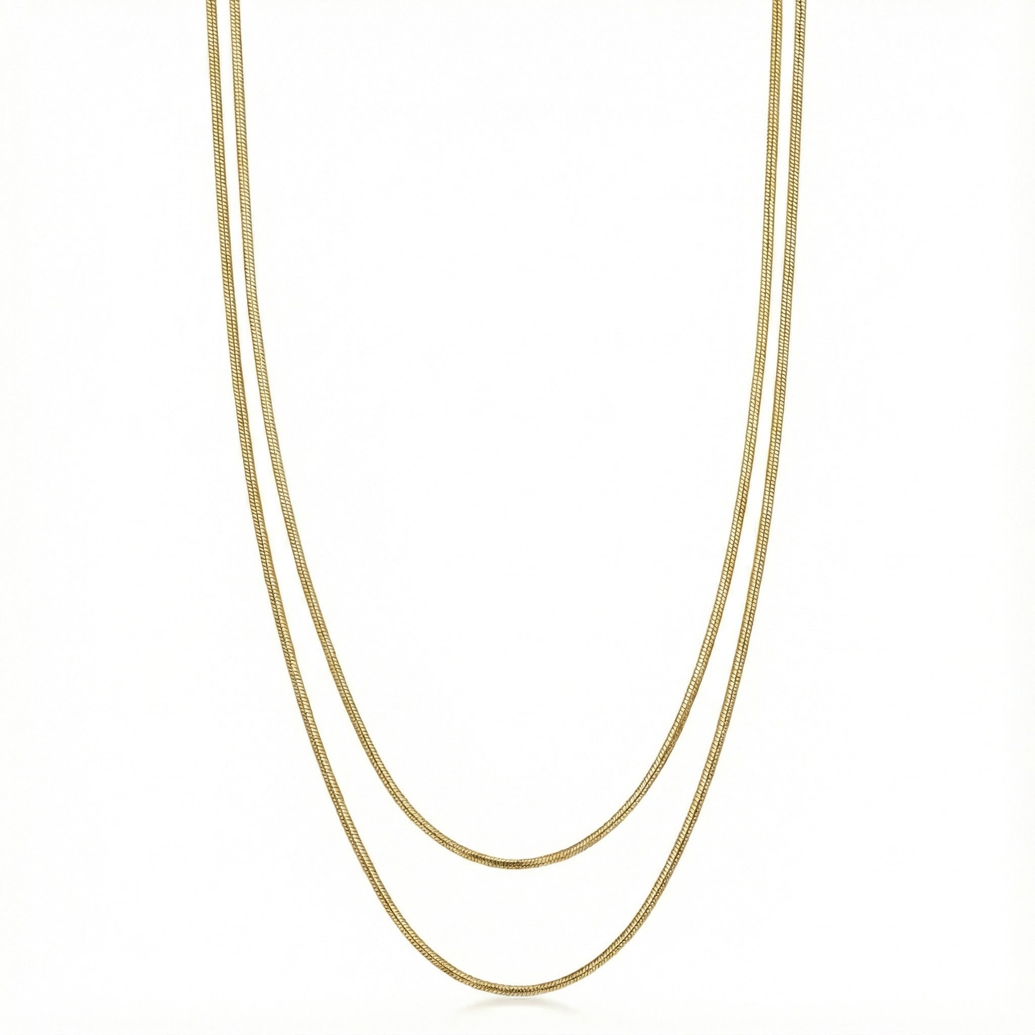 Layered Chain Necklace in Gold