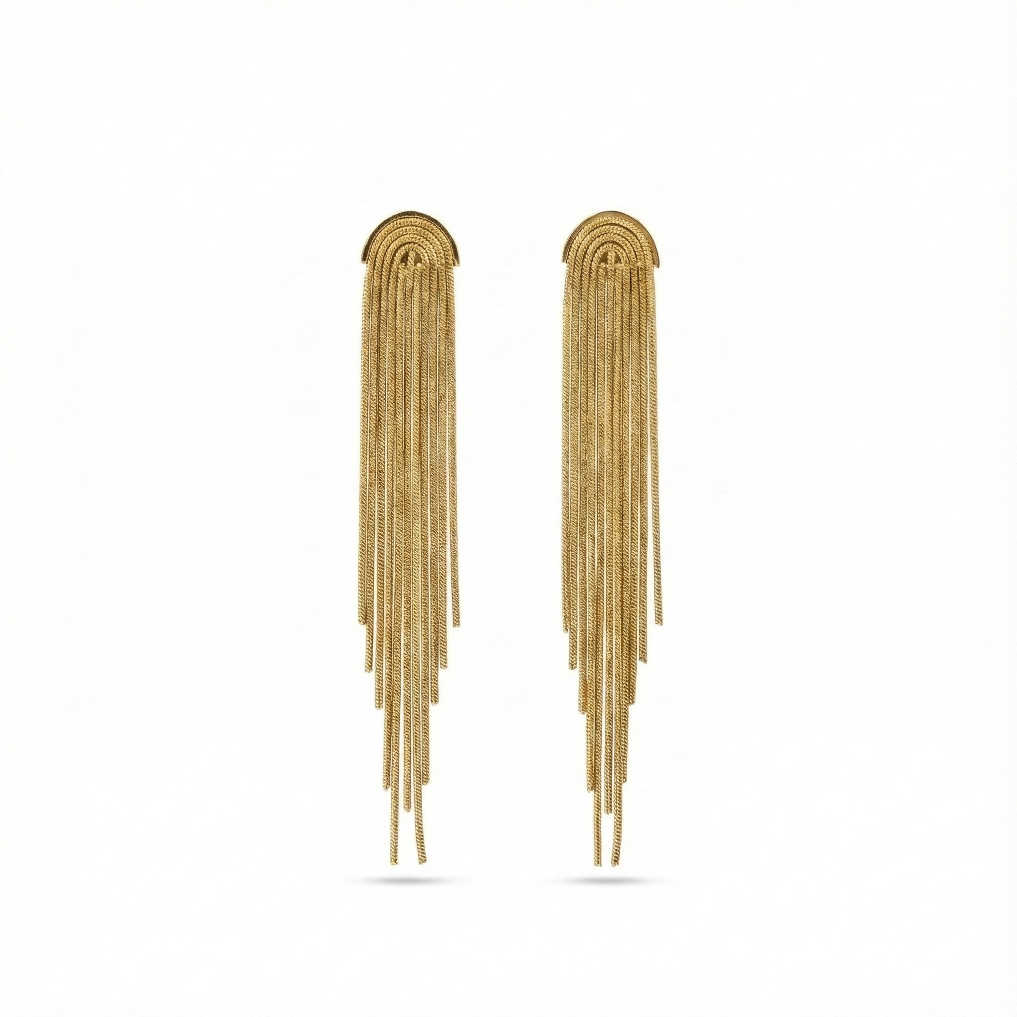 Tassel Drop Earrings in Gold