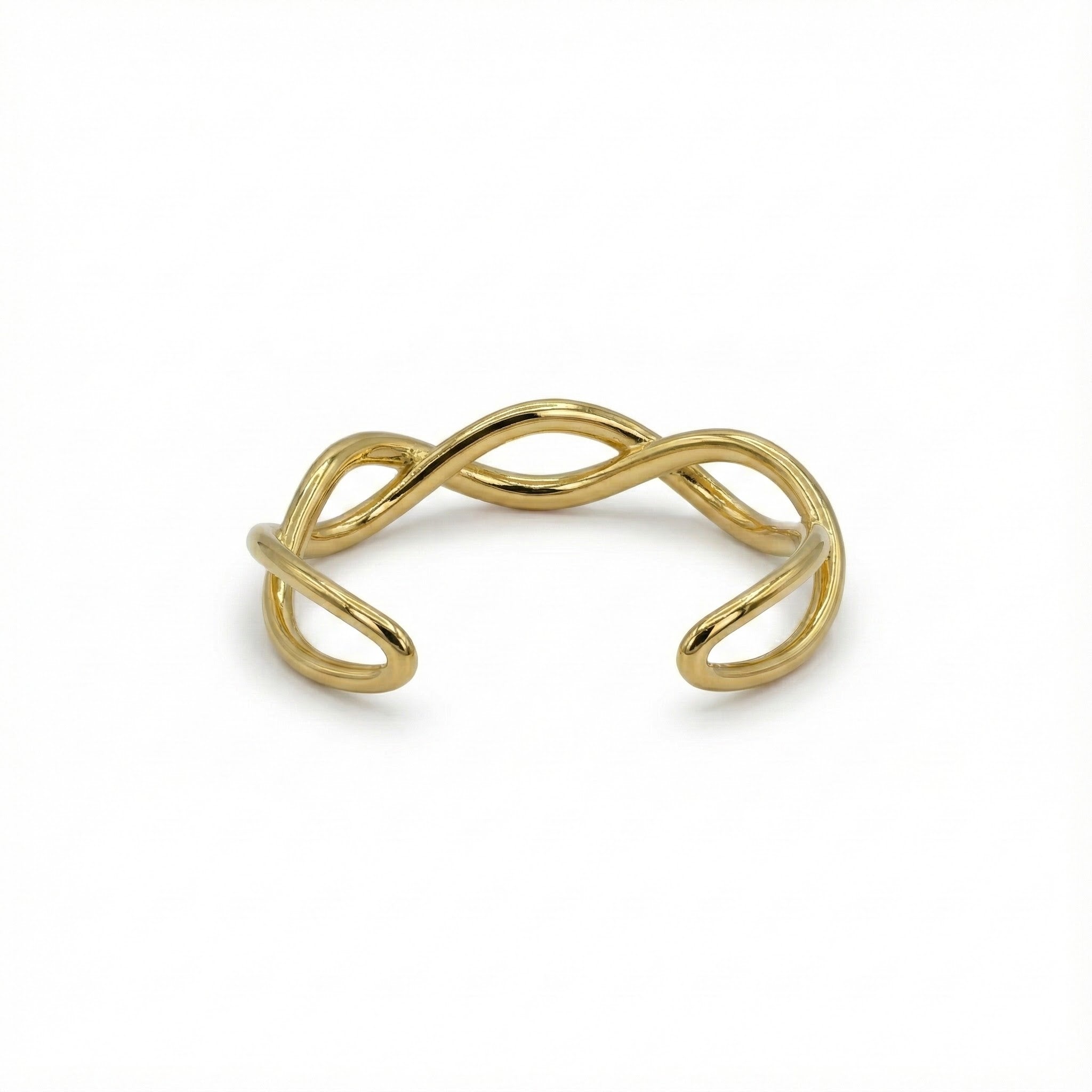 Twist Cuff Bracelet in Gold