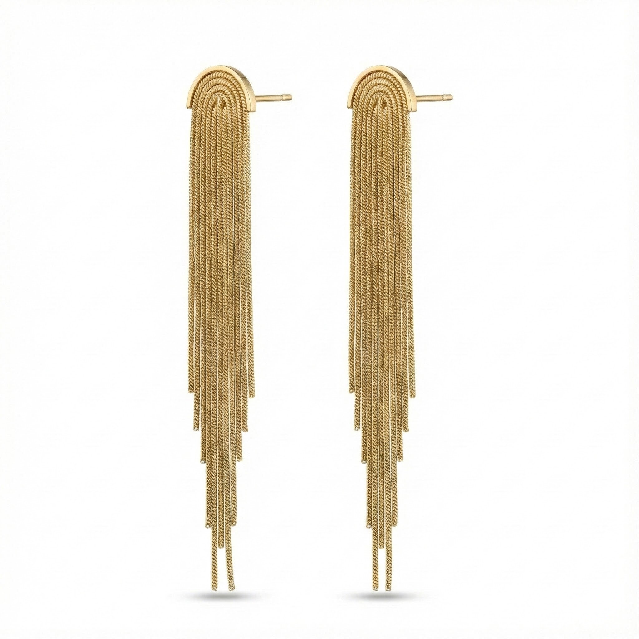 Tassel Drop Earrings in Gold