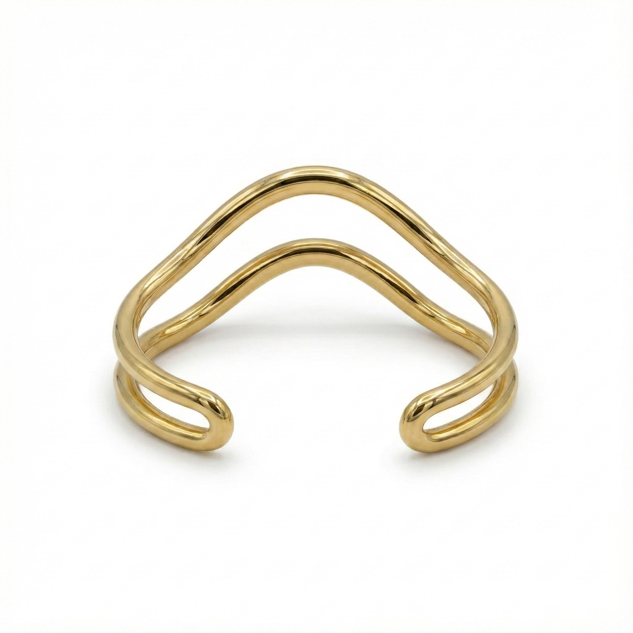 Sculpted Cuff Bracelet in Gold