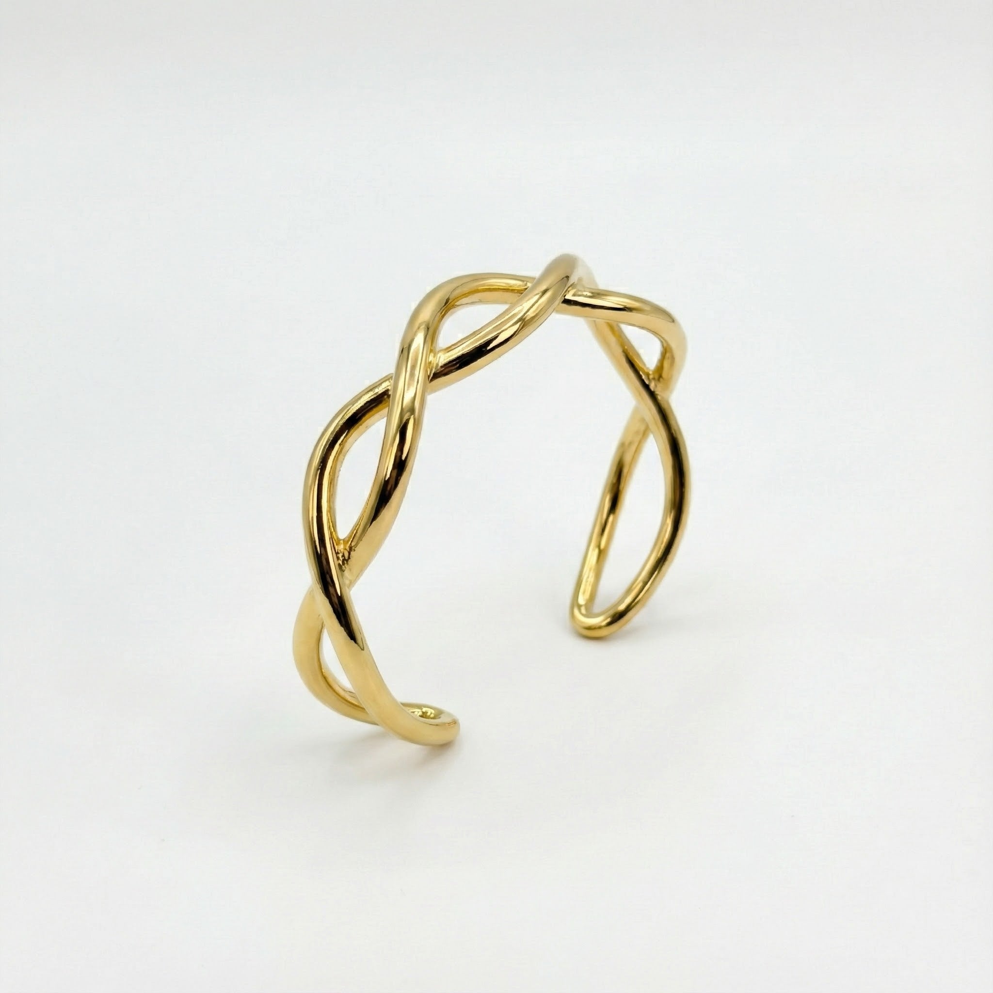 Twist Cuff Bracelet in Gold